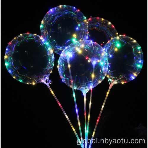 Birthday Foil Balloons led colorful light transparent bobo stars balloon Manufactory